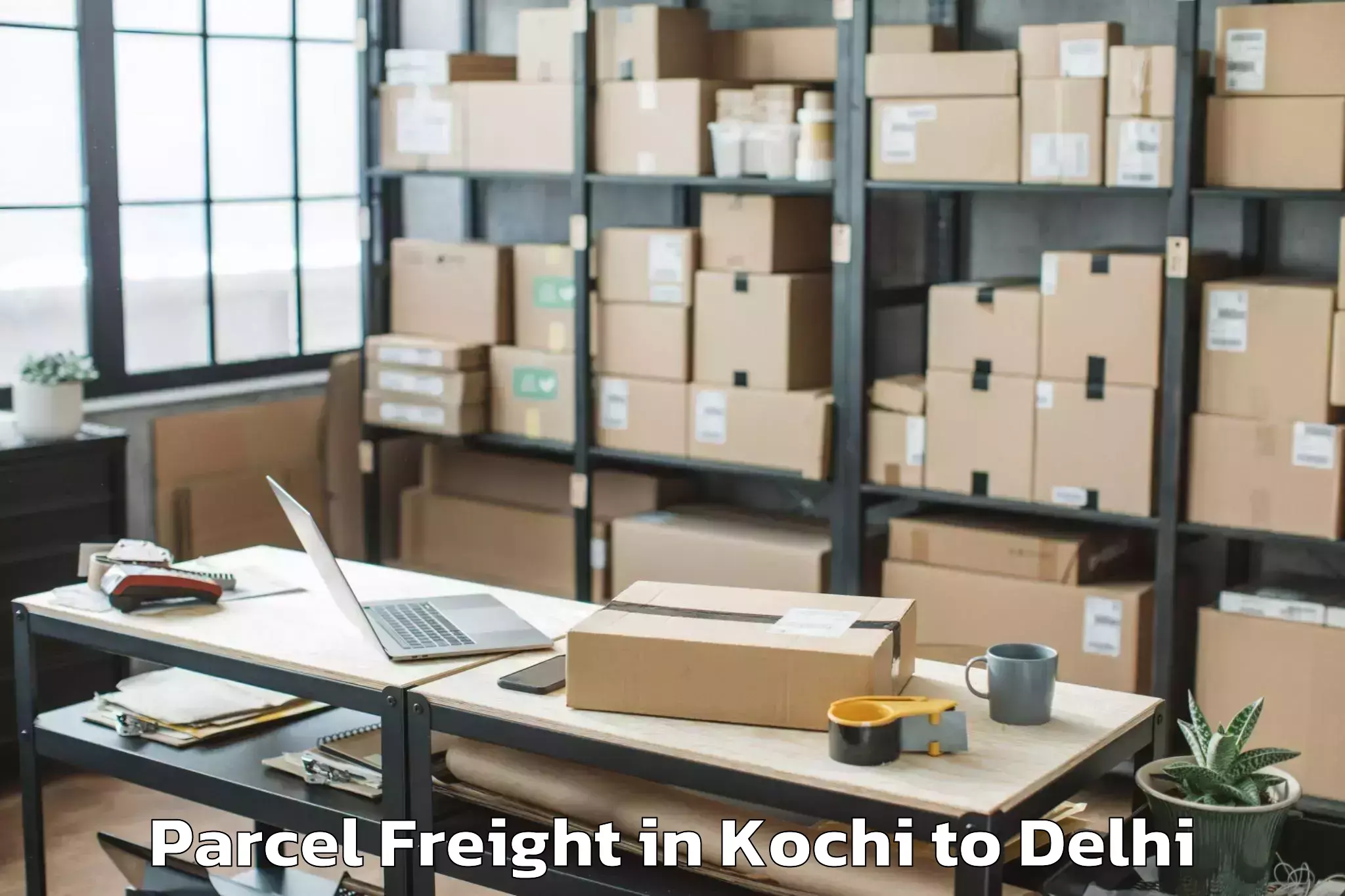 Reliable Kochi to Rajouri Garden Parcel Freight